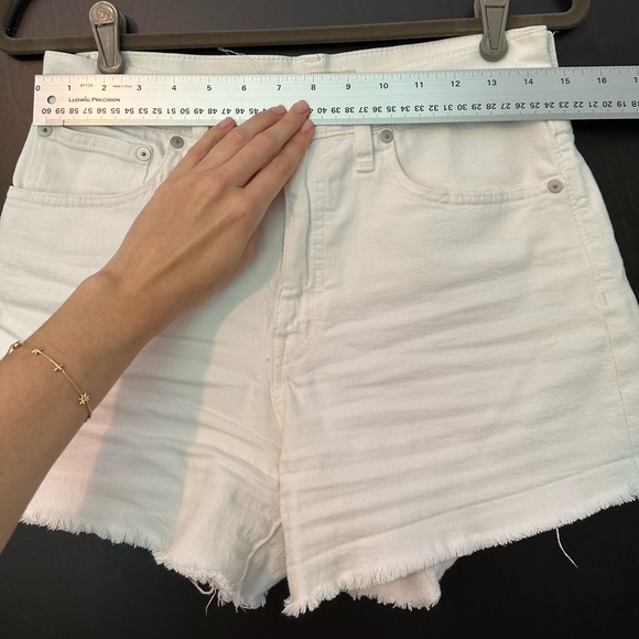 MADEWELL High-Rise Denim Short in Tile White Sz.27 - Picture 7 of 11